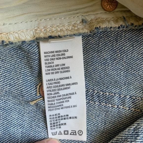 NWT Free People x We the Free Taliesin Cutoff Short in Mid Blue Size 25 - Picture 7 of 14